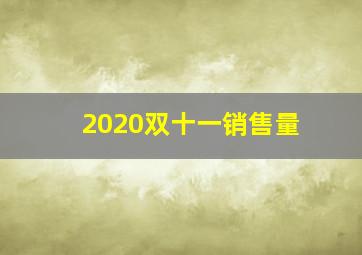 2020双十一销售量