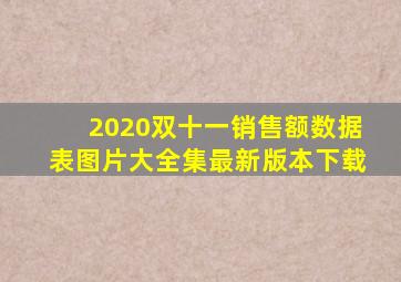 2020双十一销售额数据表图片大全集最新版本下载