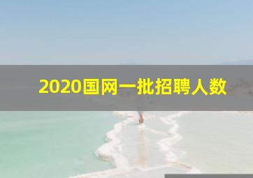 2020国网一批招聘人数