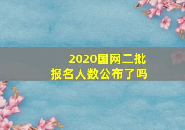 2020国网二批报名人数公布了吗