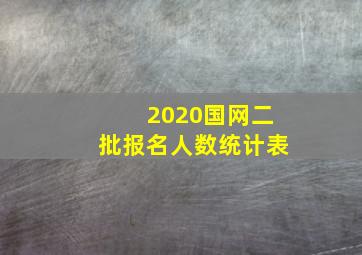 2020国网二批报名人数统计表