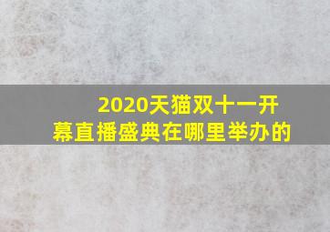 2020天猫双十一开幕直播盛典在哪里举办的