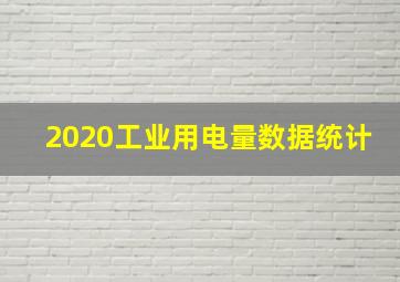 2020工业用电量数据统计