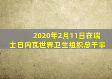 2020年2月11日在瑞士日内瓦世界卫生组织总干事