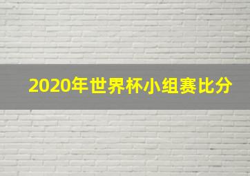 2020年世界杯小组赛比分