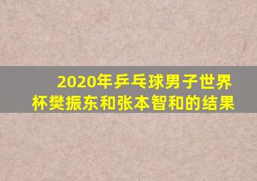 2020年乒乓球男子世界杯樊振东和张本智和的结果