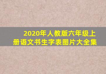 2020年人教版六年级上册语文书生字表图片大全集