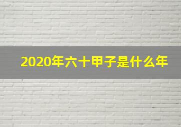 2020年六十甲子是什么年