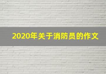 2020年关于消防员的作文