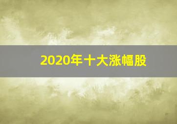 2020年十大涨幅股