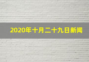 2020年十月二十九日新闻