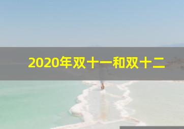 2020年双十一和双十二