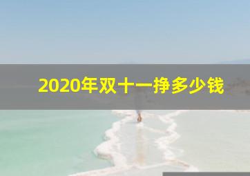 2020年双十一挣多少钱