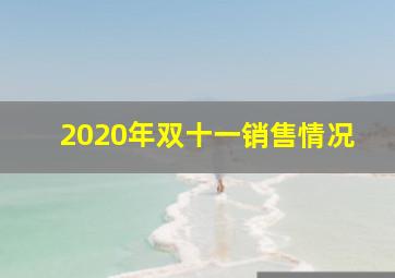 2020年双十一销售情况