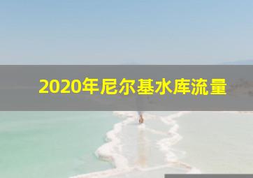 2020年尼尔基水库流量