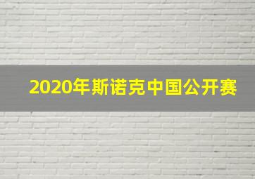 2020年斯诺克中国公开赛