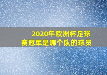 2020年欧洲杯足球赛冠军是哪个队的球员