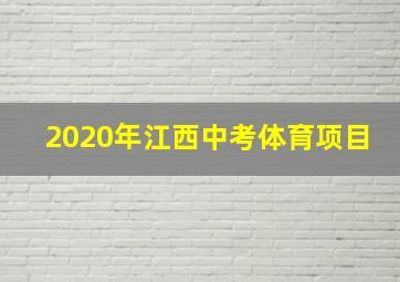 2020年江西中考体育项目