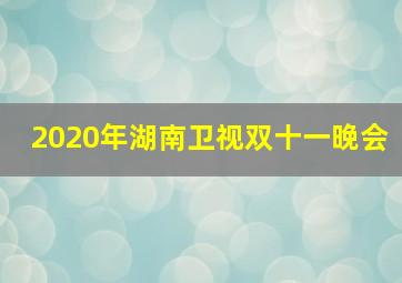 2020年湖南卫视双十一晚会