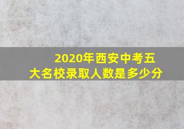 2020年西安中考五大名校录取人数是多少分