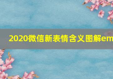 2020微信新表情含义图解emm