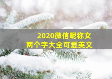 2020微信昵称女两个字大全可爱英文