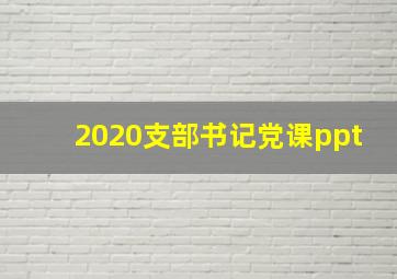 2020支部书记党课ppt