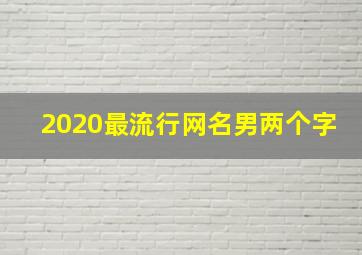 2020最流行网名男两个字