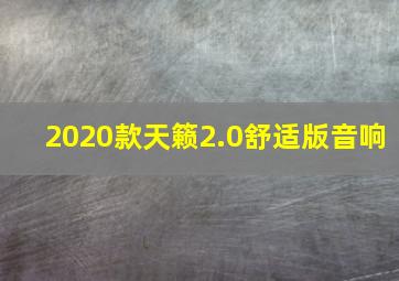 2020款天籁2.0舒适版音响