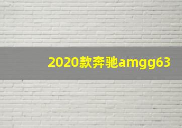 2020款奔驰amgg63