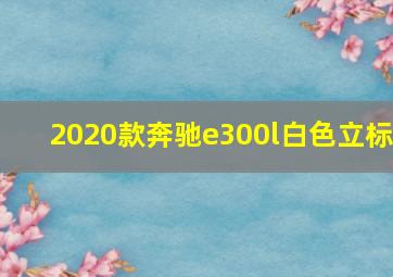 2020款奔驰e300l白色立标