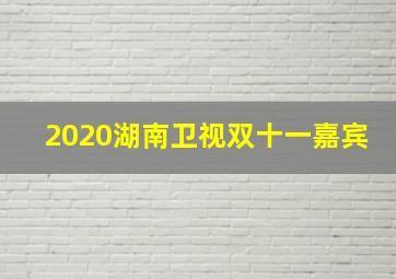 2020湖南卫视双十一嘉宾