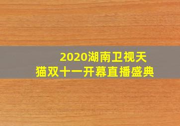 2020湖南卫视天猫双十一开幕直播盛典