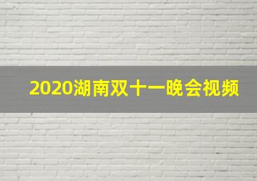 2020湖南双十一晚会视频