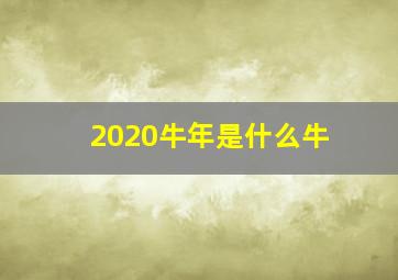 2020牛年是什么牛