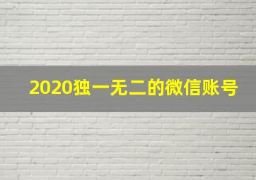 2020独一无二的微信账号