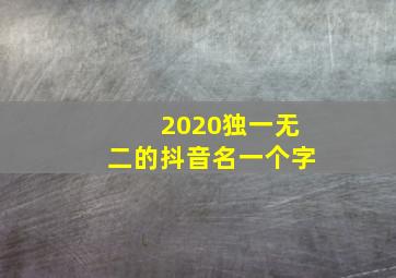 2020独一无二的抖音名一个字