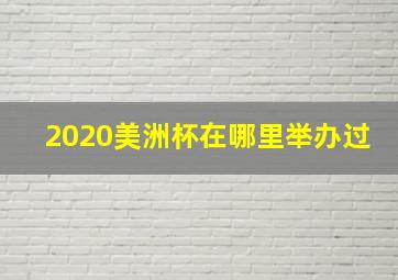 2020美洲杯在哪里举办过