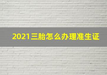 2021三胎怎么办理准生证