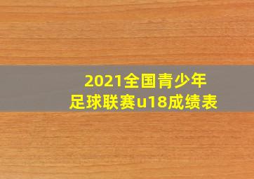 2021全国青少年足球联赛u18成绩表