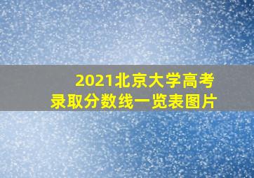 2021北京大学高考录取分数线一览表图片