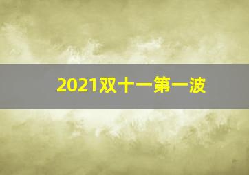 2021双十一第一波