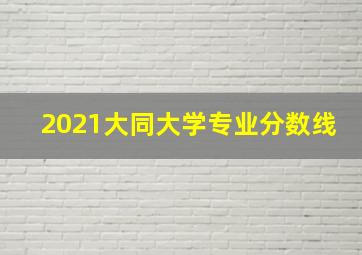 2021大同大学专业分数线