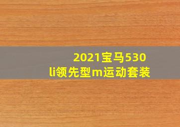 2021宝马530li领先型m运动套装