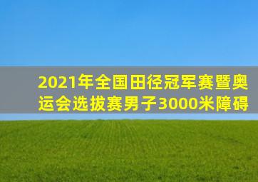 2021年全国田径冠军赛暨奥运会选拔赛男子3000米障碍