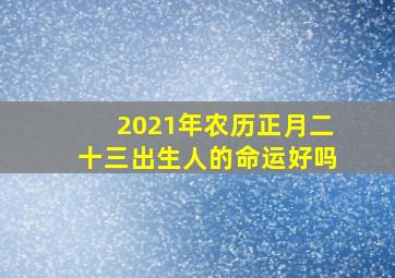 2021年农历正月二十三出生人的命运好吗