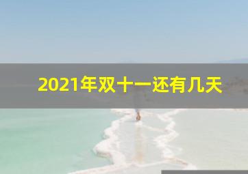 2021年双十一还有几天