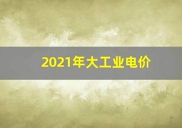 2021年大工业电价