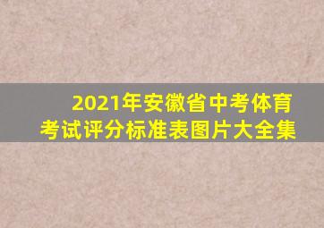 2021年安徽省中考体育考试评分标准表图片大全集