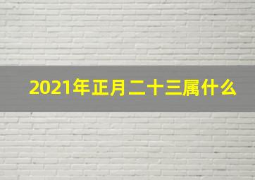 2021年正月二十三属什么